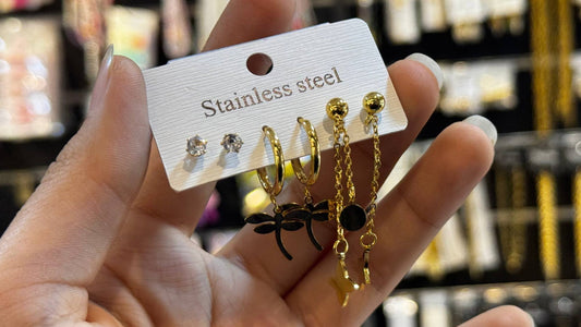 طقم 6 حلق ستانلس ستيل