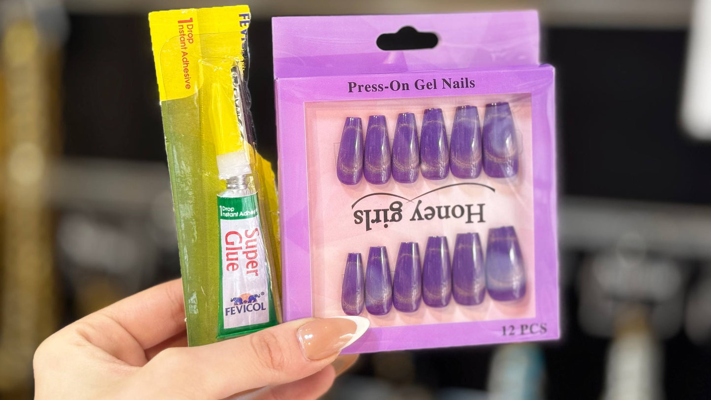 طقم اظافر تركيب+سوبر جلو