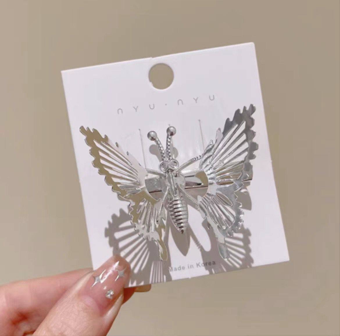 مشبك شعر معدن فراشة