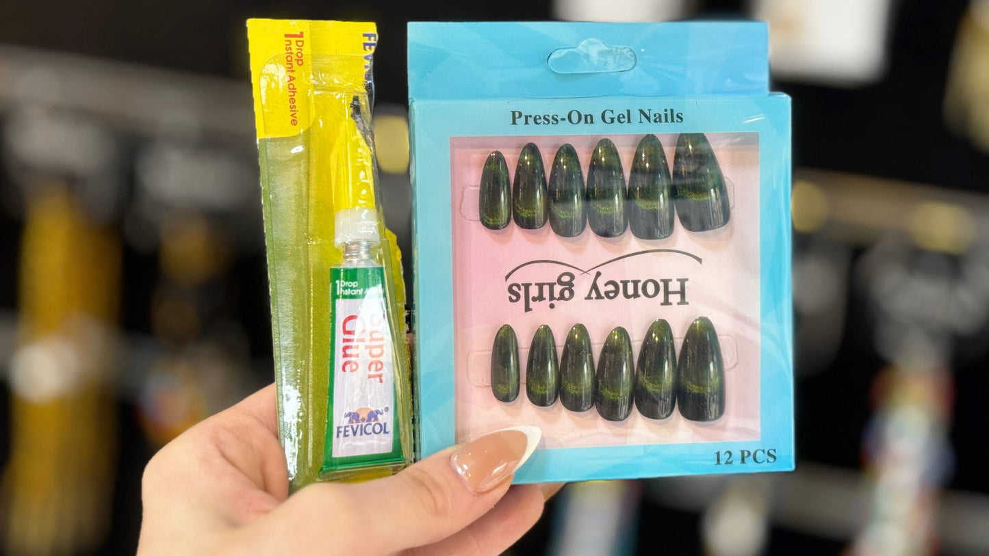 طقم اظافر تركيب+سوبر جلو